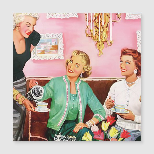 INVITACIÓN DE TÉ DE LA TARDE DE LOS AÑOS 50 (Anverso)