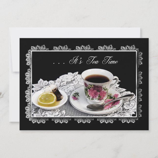 INVITACIÓN DE TÉ - TIEMPO DE TÉ (Anverso)