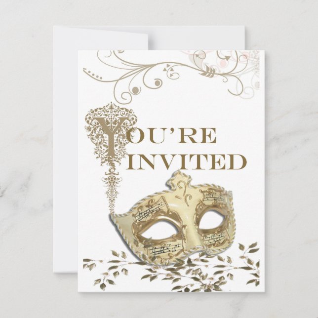 Invitación de teatro elegante (Anverso)