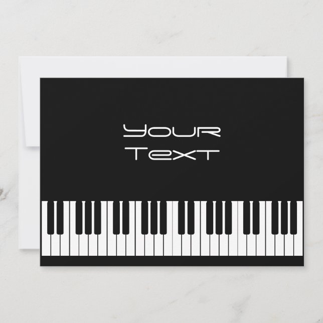 Invitación de teclado de piano (Anverso)