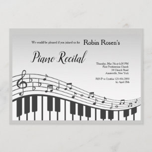 Invitación de teclado de piano