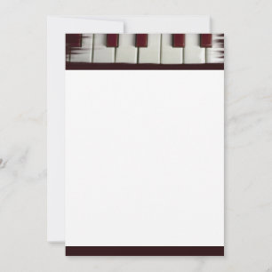 Invitación de teclas de piano