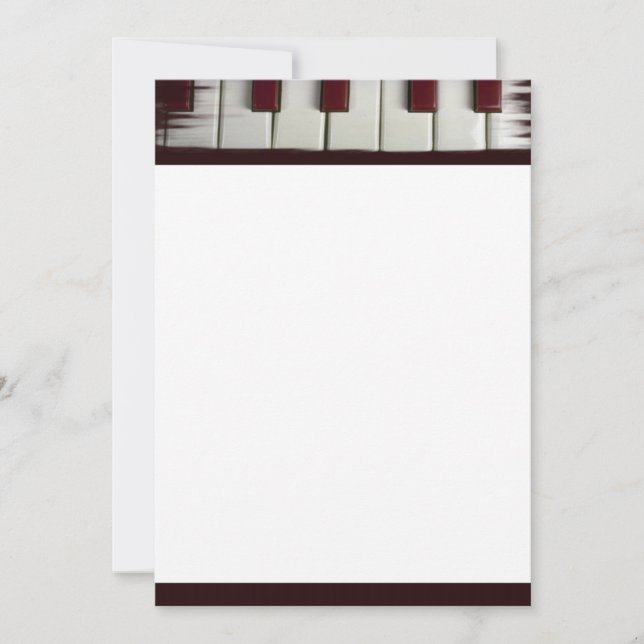 Invitación de teclas de piano (Anverso)