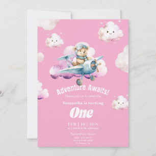 Invitación de Teddy al primer cumpleaños de Sky Sa