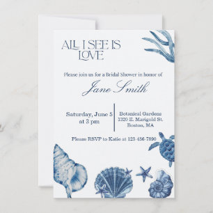 Invitación de tema costero para despedida de solte