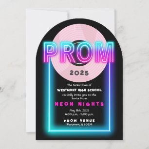 Invitación de tema de baile de graduación de los 8