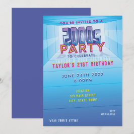 Invitación de tema de fiesta de los 2000