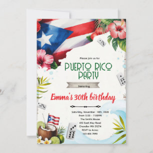 invitación de tema de fiesta de Puerto Rico