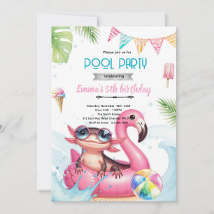 invitación de tema de fiesta en la piscina de ajol