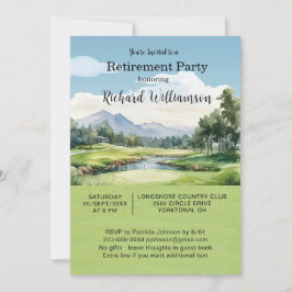 Invitación de tema de golf para fiesta de jubilaci