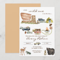 Invitación de tema de parque nacional para baby sh