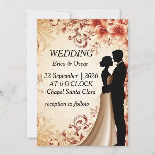 ✨ Invitación de tema floral para baby shower nupci