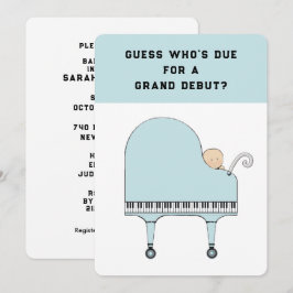 Invitación de tema musical para baby shower