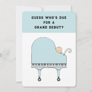 Invitación de tema musical para baby shower