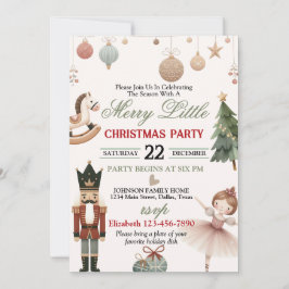 Invitación de tema navideño lindo para fiesta de N