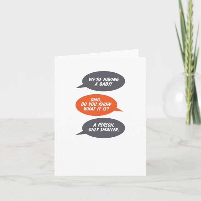 Invitación de tener un bebé (persona pequeña) (Anverso)