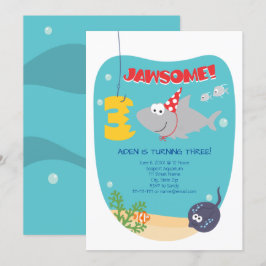 Invitación de tercer cumpleaños a la cometa de tib