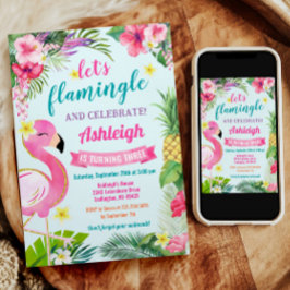 Invitación de tercer cumpleaños al verano tropical