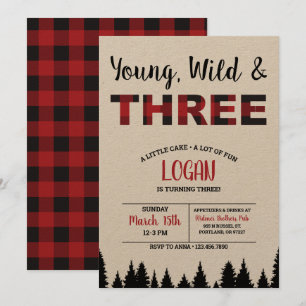 Invitación de tercer cumpleaños para jóvenes silve