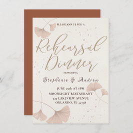 Invitación de Terracota para la cena de ensayo de 