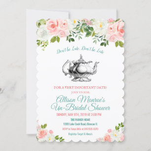 Invitación de Tetera Antiguo de Alicia en el País