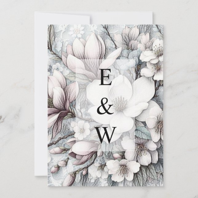 invitación de texto caligráfica minimalista (Anverso)