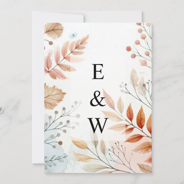 invitación de texto caligráfica minimalista (Anverso)