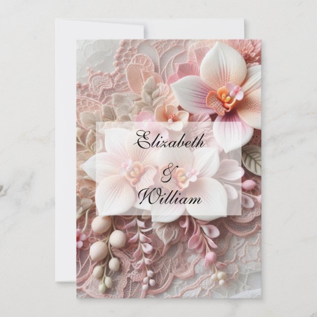 invitación de texto caligráfica minimalista (Anverso)