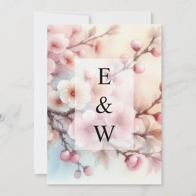 invitación de texto caligráfica minimalista (Anverso)