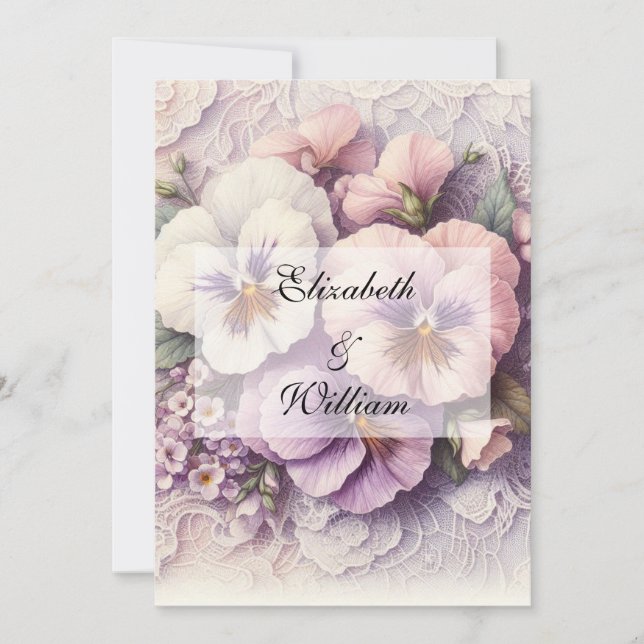 invitación de texto caligráfica minimalista (Anverso)