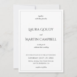 Invitación de texto clásica Elegancia