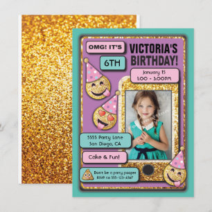 Invitación de texto del teléfono móvil de la fiest