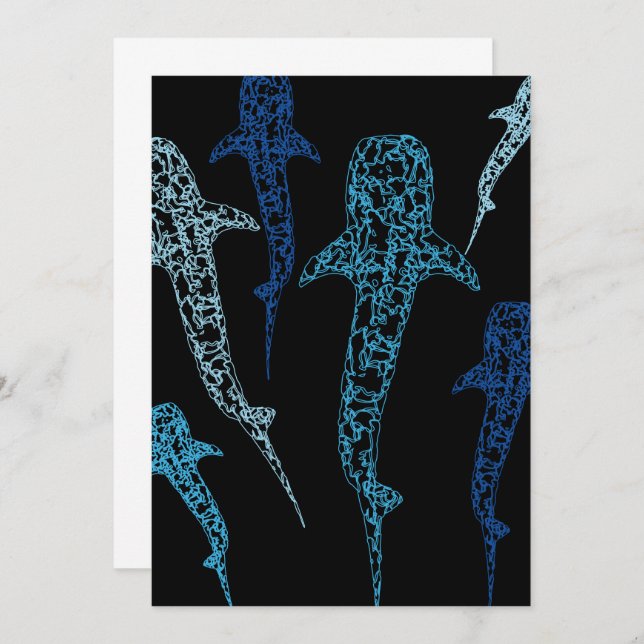 Invitación de tiburón ballena (Anverso / Reverso)