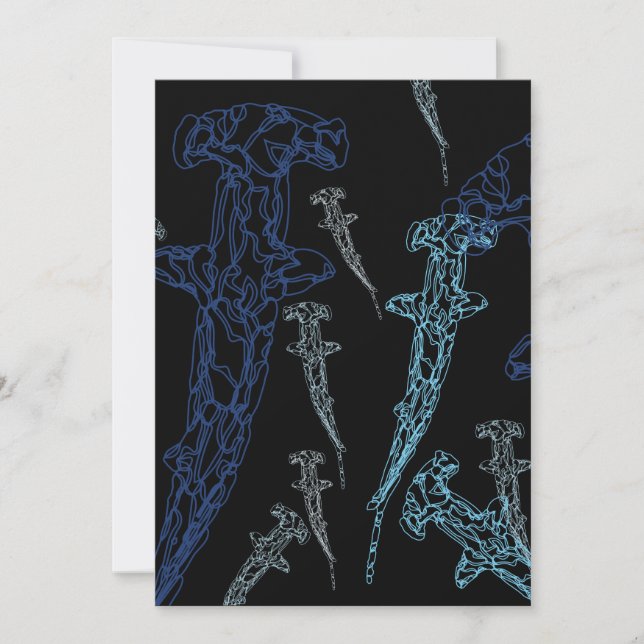 Invitación de tiburón martillo (Anverso)