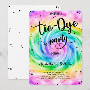 Invitación de Tie Dye