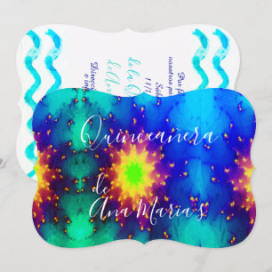 Invitación de Tie-dye de Supernova de ráfaga solar