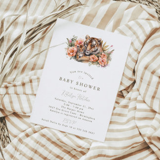 Invitación de Tiger Baby Shower