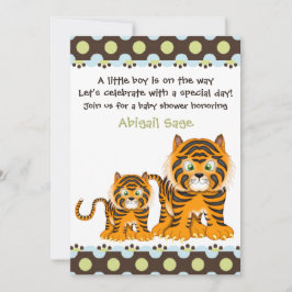 Invitación de tigre a Baby Shower para niños