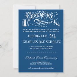 Invitación de tipografía moderna azul o cualquier