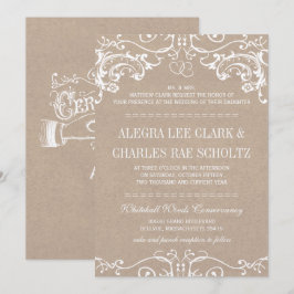 Invitación de tipografía vintage moderna de pizarr