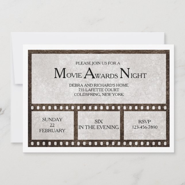 Invitación de tira de película (Anverso)