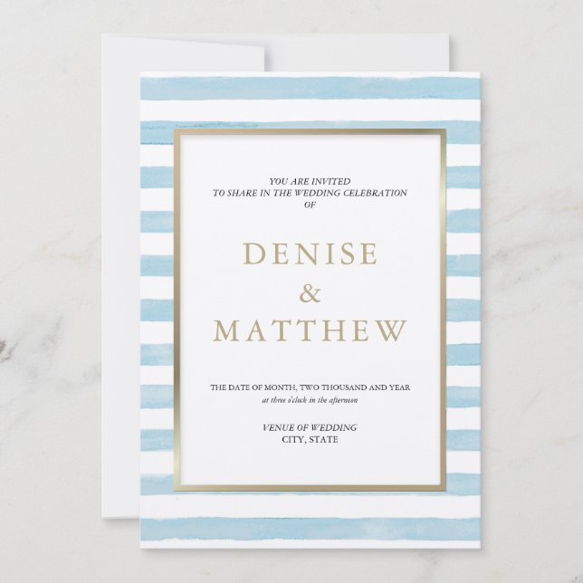 Invitación de Tiritas de Azúcar con Franja de Acua (Anverso)