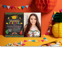 Invitación de tiza de graduación Fiesta Mexicana