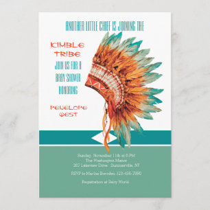 Invitación de tocado indio
