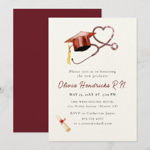 Invitación de Toga de Graduación de Enfermería y E