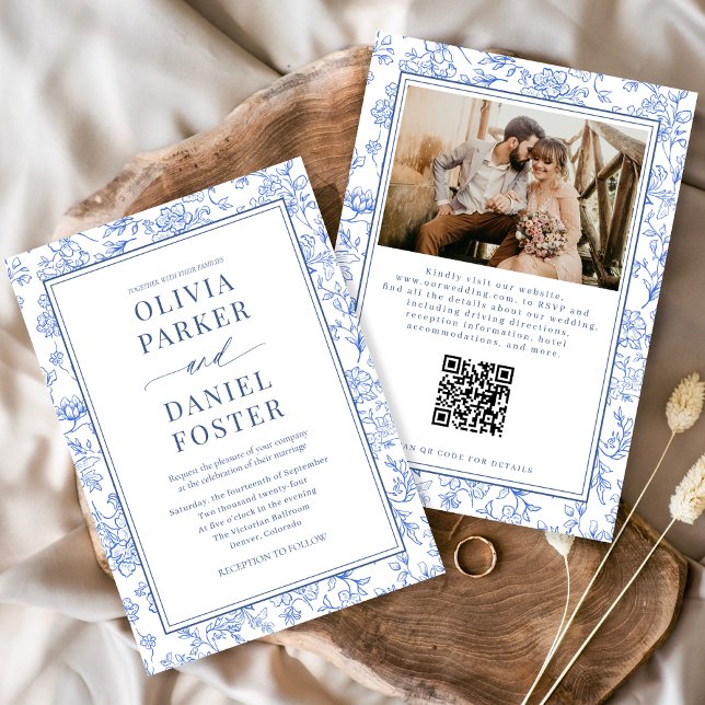 Invitación de toile de código QR de foto floral fr (Subido por el creador)