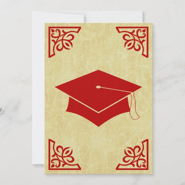 invitación de tope de graduación sofisticada (Anverso)