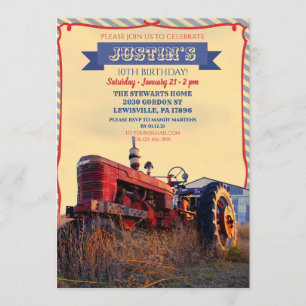 Invitación de tractores antiguos