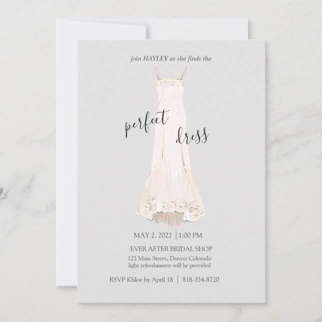 Invitación de Traje de Boda (Anverso)