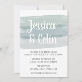 Invitación de Trazo de Pincel de Acuarela para Bod